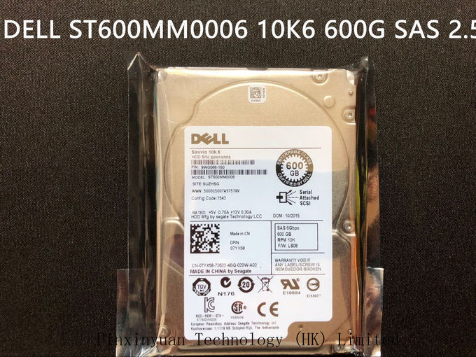 Dell-Serverhardeschijfstation, 10k-sata harde aandrijving 600GB 10K 6Gb/s 7YX58 ST600MM0006
