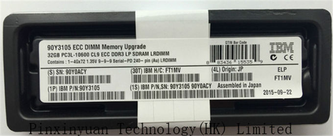 van het de Servergeheugen 1333MHz van 32GB Ddr3 het L.P.lrdimm 90Y3105 IBM Systeem X3650 M4 op de Levering van Verkoopcc