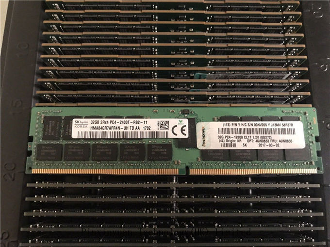 de Module van het de Servergeheugen van 768GB 24x, 32gb-Ecc Ramsddr4 2Rx4 PC4-19200-2400T Reg. 00NV205 46W0835