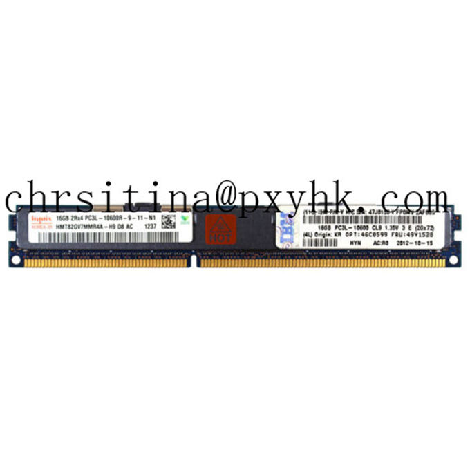 Het bladgeheugen HS22 HS23 van IBM 49Y1528 16G PC3L-10600R 46C0599 VLP