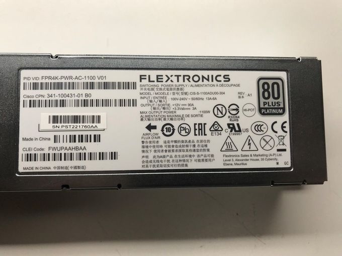 Cisco fpr4k-pwr-ac-1100 AC Voeding niet Stapelbaar voor Vuurkracht 4000 Reeksen 1100W