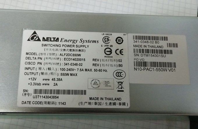 550W de Module Cisco N10-PAC1-550W van de servervoeding B0 V01/341-0348-02 voor UCS 6120XP